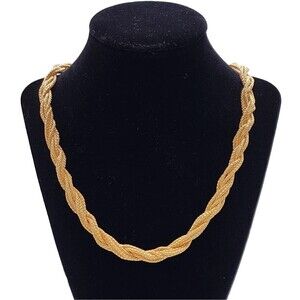 Stauer Asombro 8-Strand Braided 14K Gold-Clad 18" Necklace with Gift Box